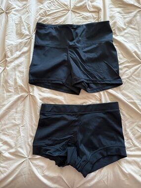 balera Black High-Waist Bike Shorts Duo
